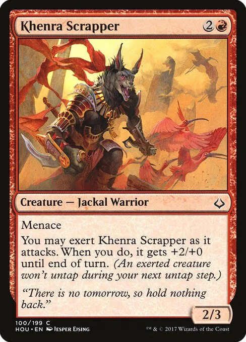 Khenra Scrapper, carta Magic di tipo Creature — Jackal Warrior illustrata da Jesper Ejsing