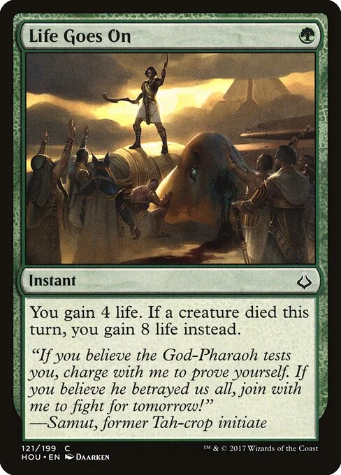 Life Goes On, carta Magic di tipo Instant illustrata da Daarken
