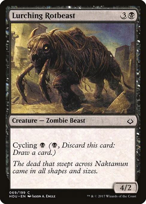 Lurching Rotbeast, carta Magic di tipo Creature — Zombie Beast illustrata da Jason A. Engle