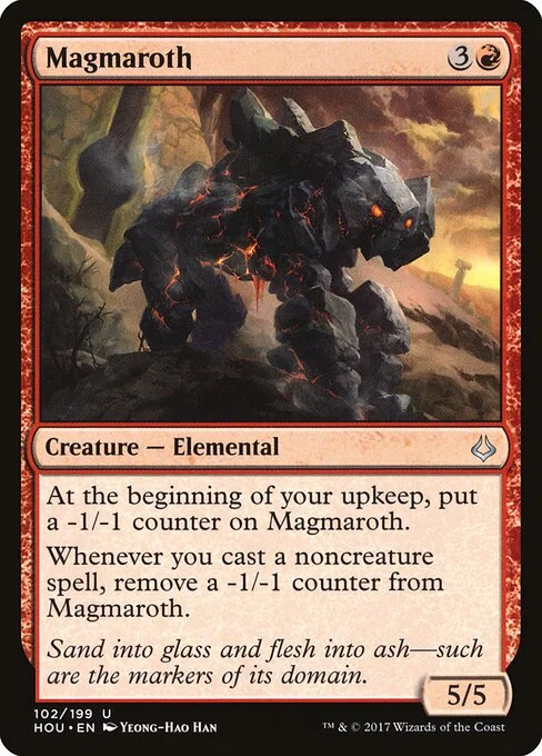 Magmaroth, carta Magic di tipo Creature — Elemental illustrata da Yeong-Hao Han