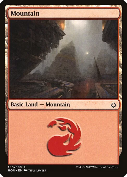 Mountain, carta Magic di tipo Basic Land — Mountain illustrata da Titus Lunter