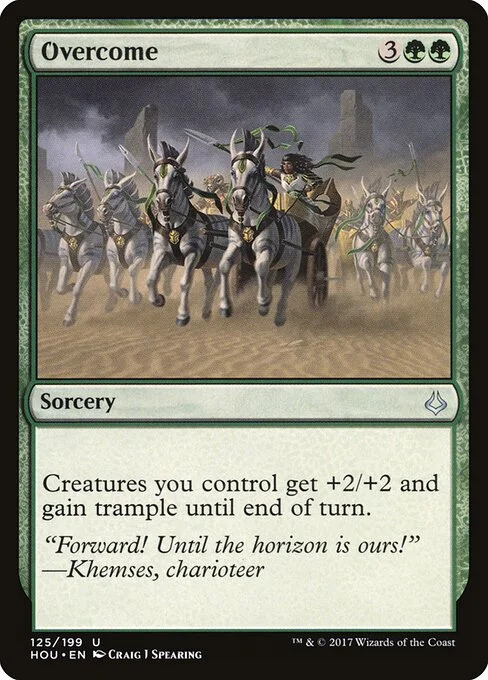 Overcome, carta Magic di tipo Sorcery illustrata da Craig J Spearing