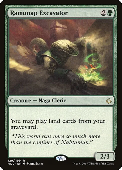 Ramunap Excavator, carta Magic di tipo Creature — Snake Cleric illustrata da Mark Behm