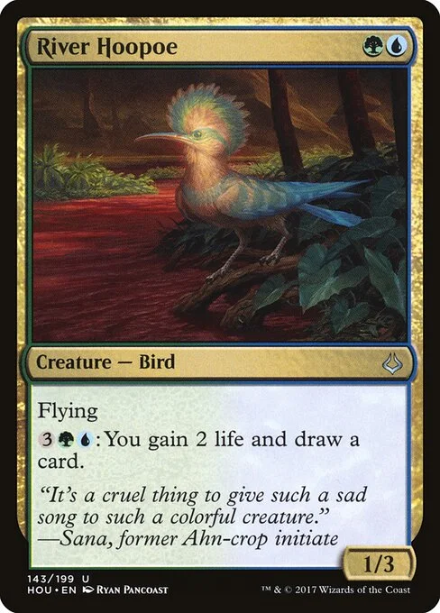 River Hoopoe, carta Magic di tipo Creature — Bird illustrata da Ryan Pancoast