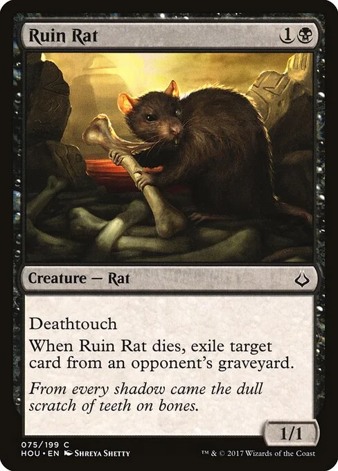 Ruin Rat, carta Magic di tipo Creature — Rat illustrata da Shreya Shetty