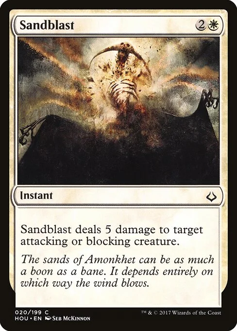 Sandblast, carta Magic di tipo Instant illustrata da Seb McKinnon