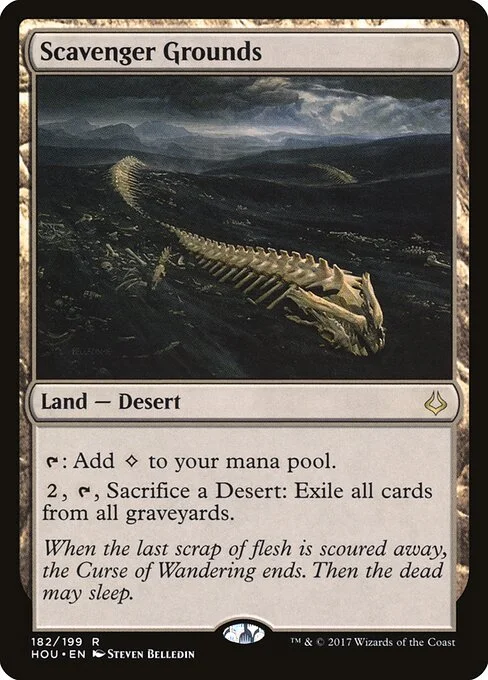Scavenger Grounds, carta Magic di tipo Land — Desert illustrata da Steven Belledin