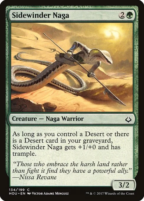 Sidewinder Naga, carta Magic di tipo Creature — Snake Warrior illustrata da Victor Adame Minguez