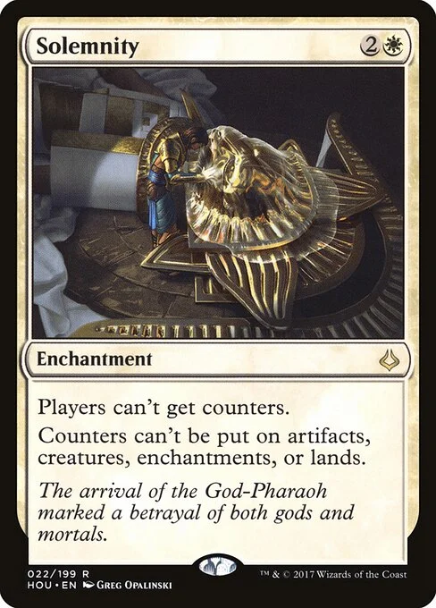 Solemnity, carta Magic di tipo Enchantment illustrata da Greg Opalinski