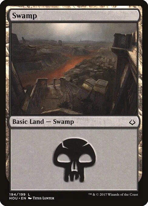 Swamp, carta Magic di tipo Basic Land — Swamp illustrata da Titus Lunter