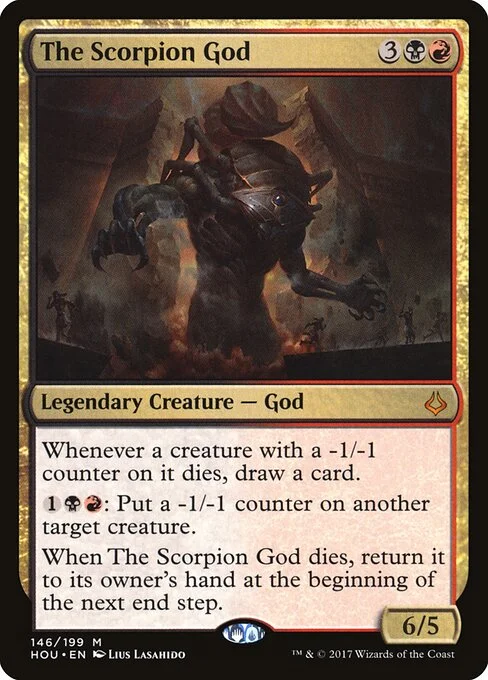 The Scorpion God, carta Magic di tipo Legendary Creature — God illustrata da Lius Lasahido