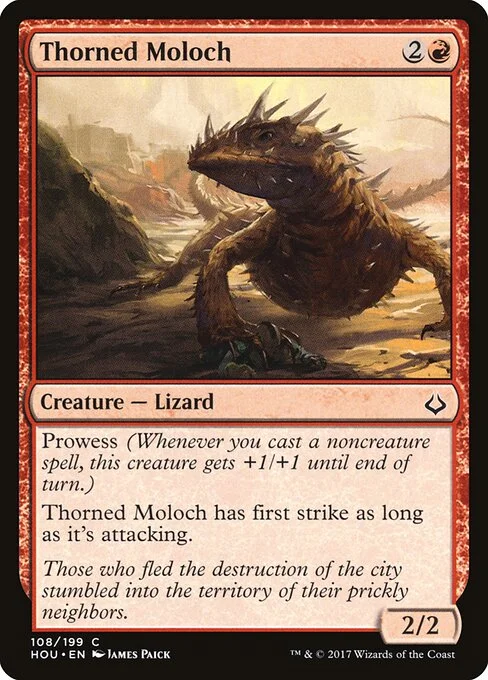 Thorned Moloch, carta Magic di tipo Creature — Lizard illustrata da James Paick