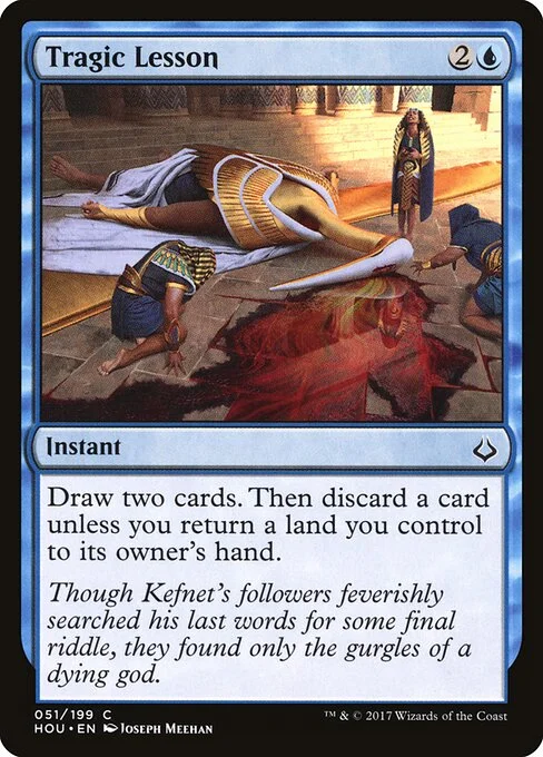 Tragic Lesson, carta Magic di tipo Instant illustrata da Joseph Meehan