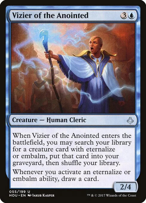 Vizier of the Anointed, carta Magic di tipo Creature — Human Cleric illustrata da Jakub Kasper