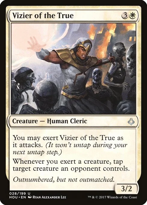 Vizier of the True, carta Magic di tipo Creature — Human Cleric illustrata da Ryan Alexander Lee