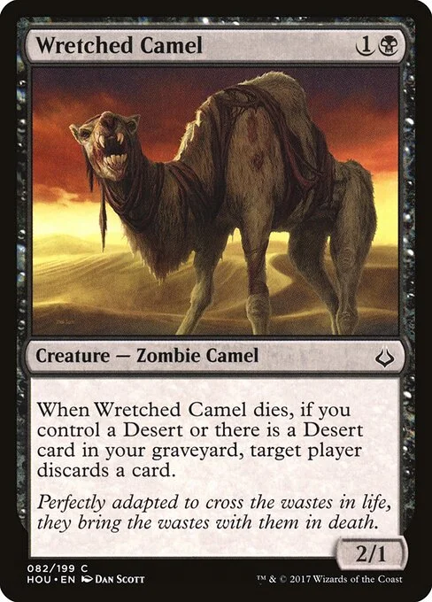 Wretched Camel, carta Magic di tipo Creature — Zombie Camel illustrata da Dan Murayama Scott