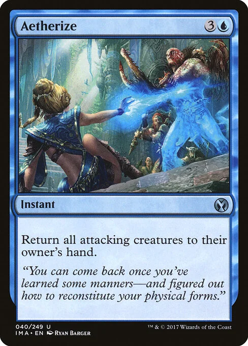 Aetherize, carta Magic di tipo Instant illustrata da Ryan Barger