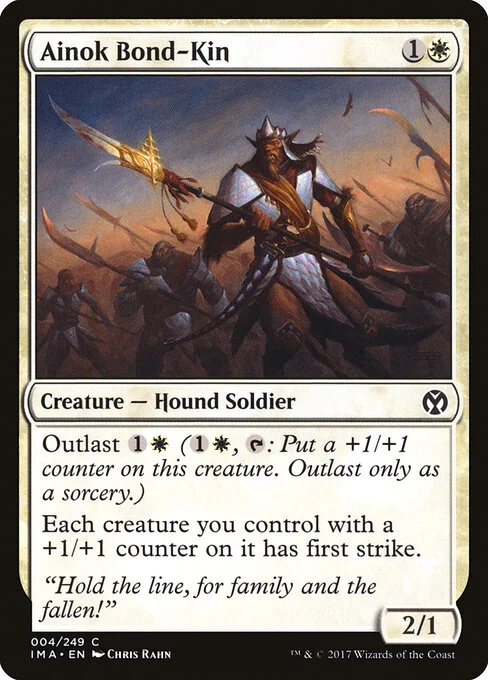 Ainok Bond-Kin, carta Magic di tipo Creature — Dog Soldier illustrata da Chris Rahn