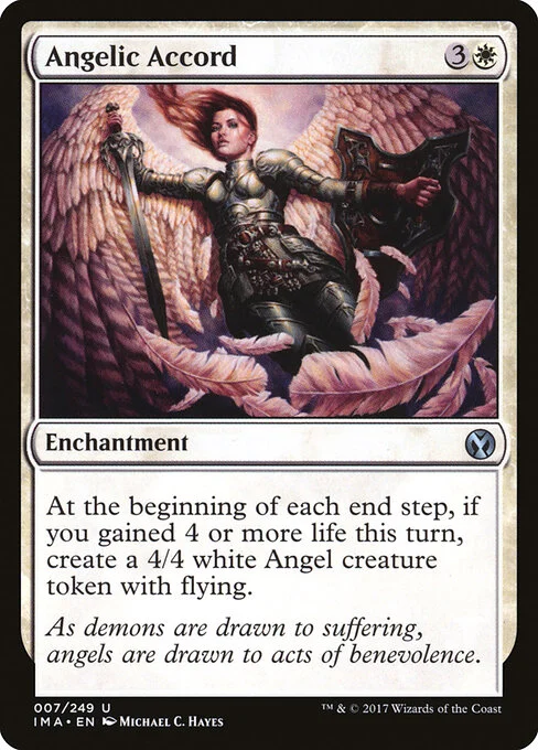 Angelic Accord, carta Magic di tipo Enchantment illustrata da Michael C. Hayes