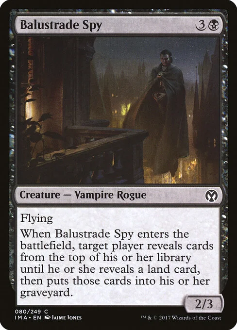 Balustrade Spy, carta Magic di tipo Creature — Vampire Rogue illustrata da Jaime Jones
