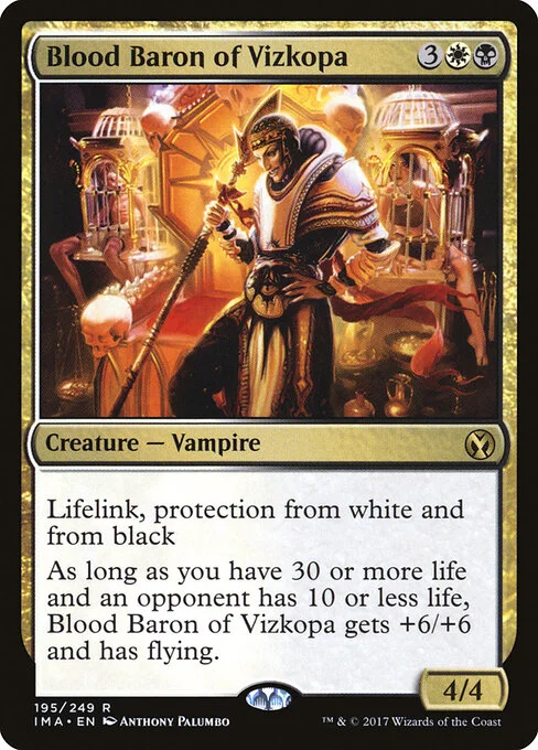 Blood Baron of Vizkopa, carta Magic di tipo Creature — Vampire illustrata da Anthony Palumbo