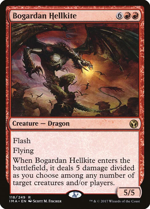 Bogardan Hellkite, carta Magic di tipo Creature — Dragon illustrata da Scott M. Fischer