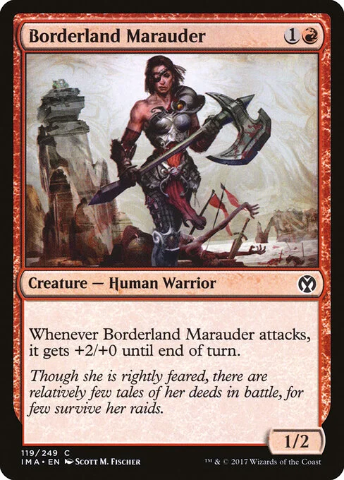 Borderland Marauder, carta Magic di tipo Creature — Human Warrior illustrata da Scott M. Fischer