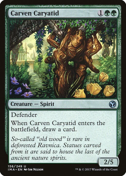 Carven Caryatid, carta Magic di tipo Creature — Spirit illustrata da Jim Nelson