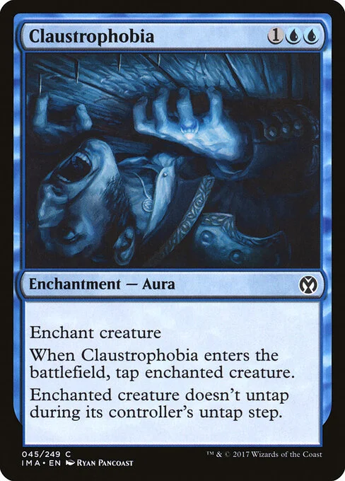 Claustrophobia, carta Magic di tipo Enchantment — Aura illustrata da Ryan Pancoast