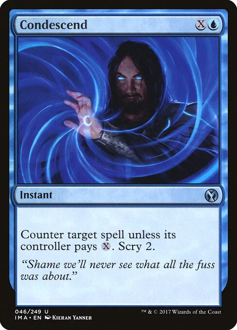 Condescend, carta Magic di tipo Instant illustrata da Kieran Yanner
