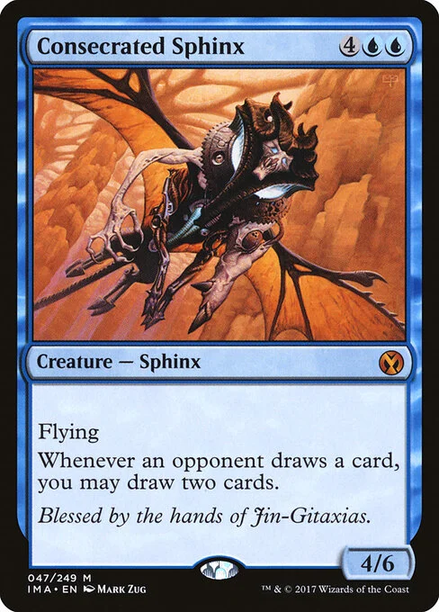 Consecrated Sphinx, carta Magic di tipo Creature — Sphinx illustrata da Mark Zug