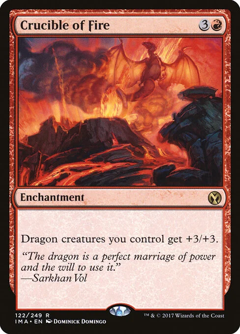 Crucible of Fire, carta Magic di tipo Enchantment illustrata da Dominick Domingo