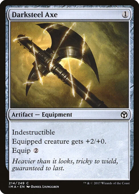 Darksteel Axe, carta Magic di tipo Artifact — Equipment illustrata da Daniel Ljunggren