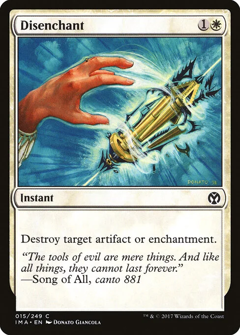Disenchant, carta Magic di tipo Instant illustrata da Donato Giancola