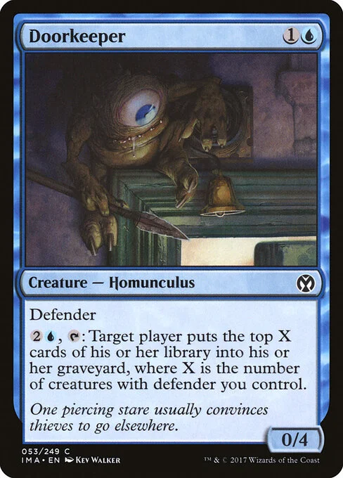 Doorkeeper, carta Magic di tipo Creature — Homunculus illustrata da Kev Walker