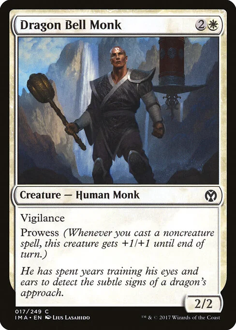 Dragon Bell Monk, carta Magic di tipo Creature — Human Monk illustrata da Lius Lasahido