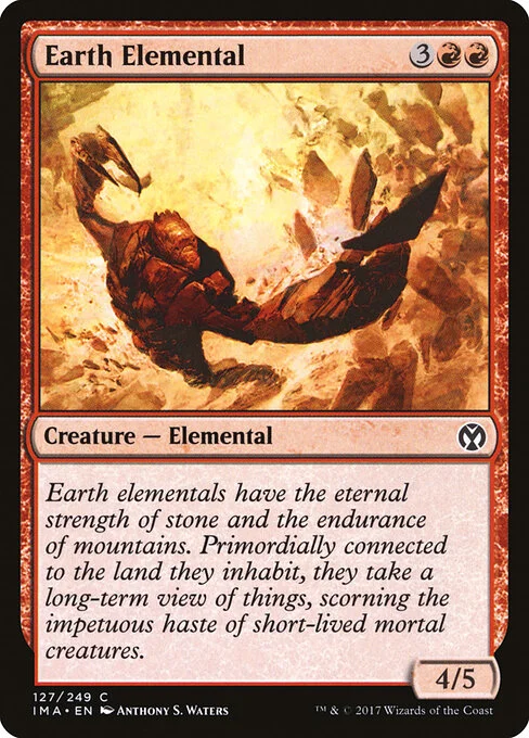 Earth Elemental, carta Magic di tipo Creature — Elemental illustrata da Anthony S. Waters