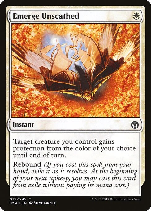Emerge Unscathed, carta Magic di tipo Instant illustrata da Steve Argyle