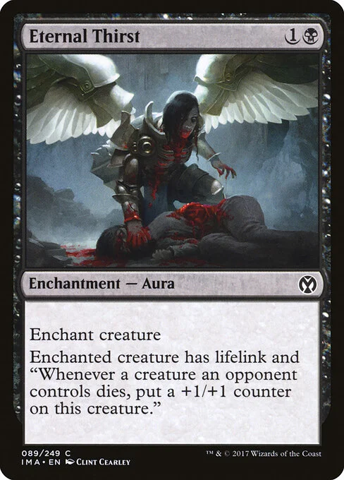 Eternal Thirst, carta Magic di tipo Enchantment — Aura illustrata da Clint Cearley