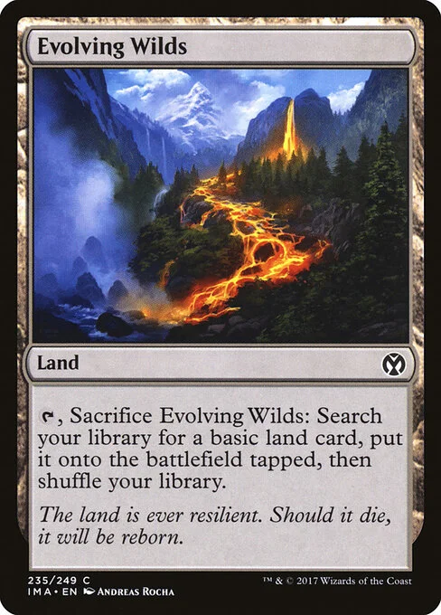 Evolving Wilds, carta Magic di tipo Land illustrata da Andreas Rocha