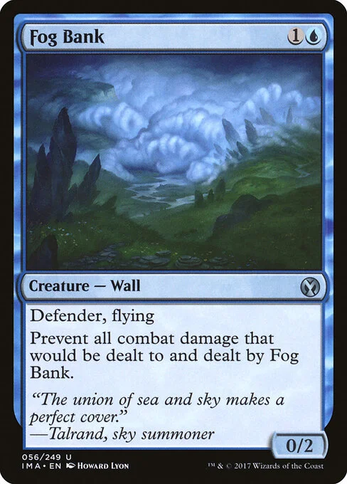 Fog Bank, carta Magic di tipo Creature — Wall illustrata da Howard Lyon