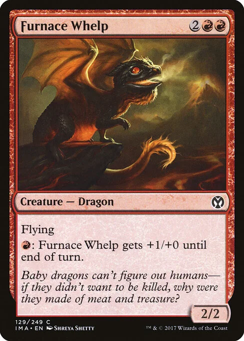Furnace Whelp, carta Magic di tipo Creature — Dragon illustrata da Shreya Shetty