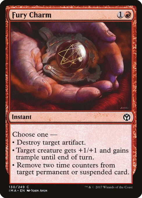 Fury Charm, carta Magic di tipo Instant illustrata da John Avon