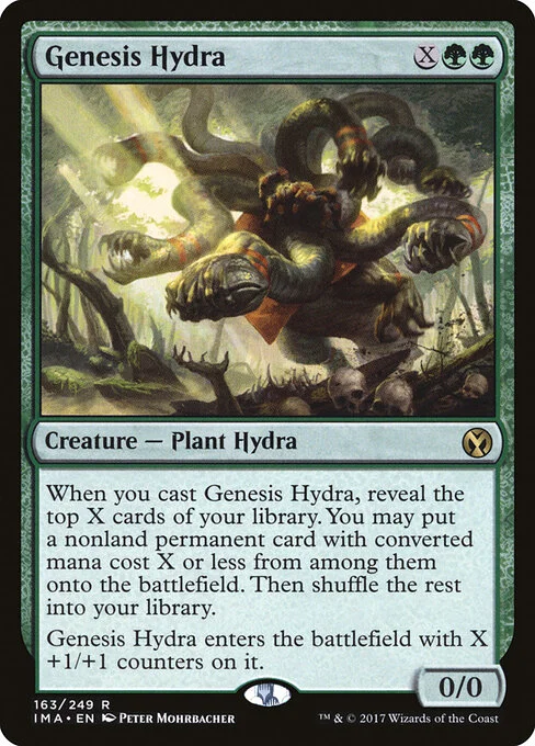 Genesis Hydra, carta Magic di tipo Creature — Plant Hydra illustrata da Peter Mohrbacher
