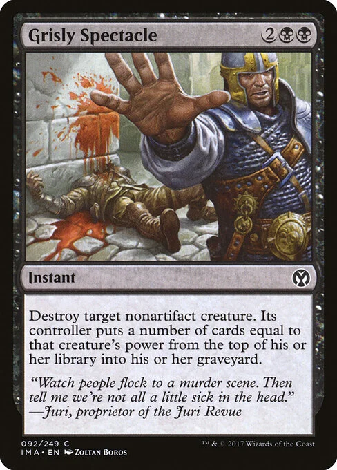 Grisly Spectacle, carta Magic di tipo Instant illustrata da Zoltan Boros