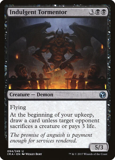 Indulgent Tormentor, carta Magic di tipo Creature — Demon illustrata da Wesley Burt