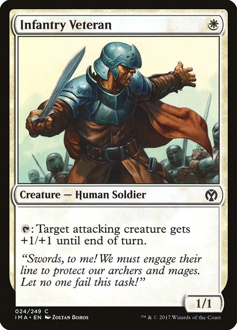 Infantry Veteran, carta Magic di tipo Creature — Human Soldier illustrata da Zoltan Boros