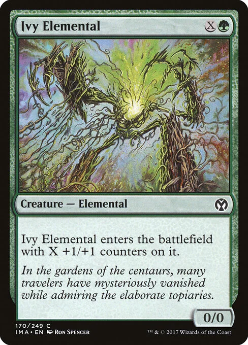 Ivy Elemental, carta Magic di tipo Creature — Elemental illustrata da Ron Spencer