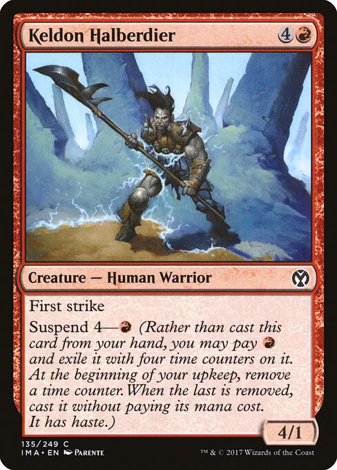 Keldon Halberdier, carta Magic di tipo Creature — Human Warrior illustrata da Paolo Parente