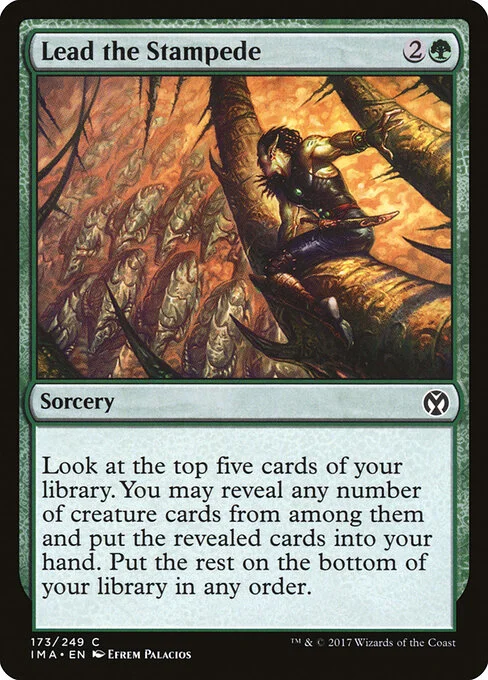 Lead the Stampede, carta Magic di tipo Sorcery illustrata da Efrem Palacios